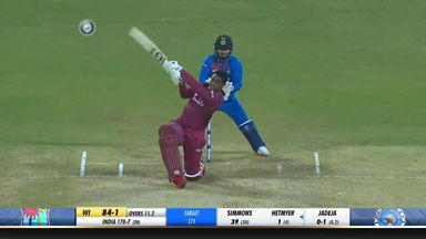 IND vs WI 2019, 2nd T20I: Shimron Hetmyer Six