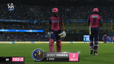 M42: MI vs RR – Devdutt Padikkal Wicket