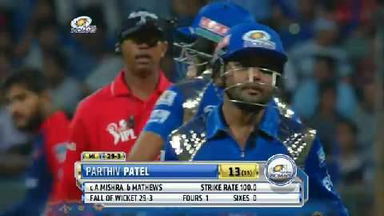 M39: MI vs DD – Parthiv Patel Wicket