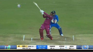 IND vs WI 2019, 2nd T20I: Shimron Hetmyer Six