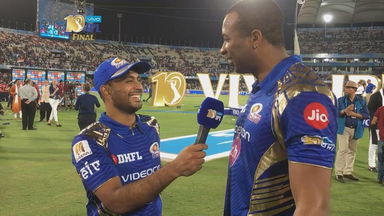 Kieron Pollard in conversation with Ambati Rayudu