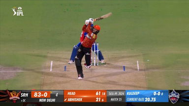 M35: DC vs SRH – Abhishek Sharma Six