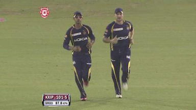 Match 22 KXIP vs KKR – Mascarenhas's Wicket