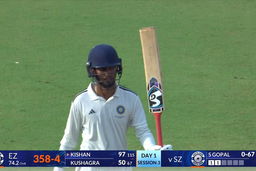 Duleep Trophy 2026 Final, EZ vs SZ: Kumar Kushagra's aggressive knock of 101(132)