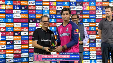 IPL 2025 M62: CSK vs RR - Angel One Super Sixes of the Match - Vaibhav Sooryavanshi