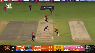 Q2: SRH vs RR – Jaydev Unadkat Wicket