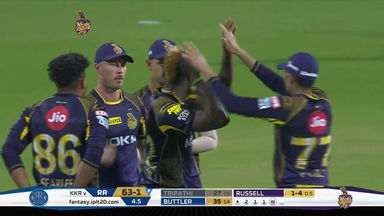 M49: KKR vs RR – Fall of Wickets