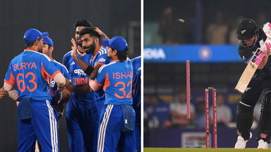Stump goes for a toss: Bumrah special cleans up Seifert