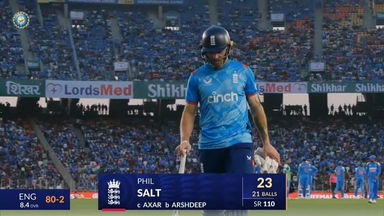 IND vs ENG 2025, 3rd ODI: Phil Salt Wicket