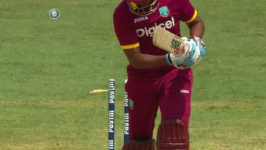 2ND T20I: IND vs WI – Samuel Badree Wicket