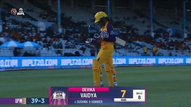 M17 - GG vs UPW: Devika Vaidya Wicket