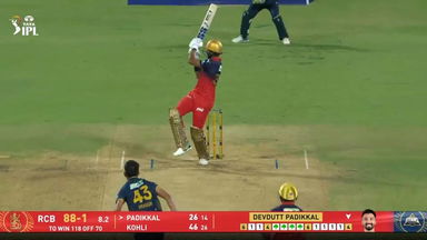 IPL 2026 M34: RCB vs GT - Devdutt Padikkal Six