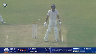 Ranji Trophy 2025-26, Haryana vs Uttarakhand: Dheeru Singh's fighting knock of 70(146)