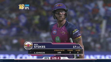 M28: MI vs RPS – Ben Stokes Wicket