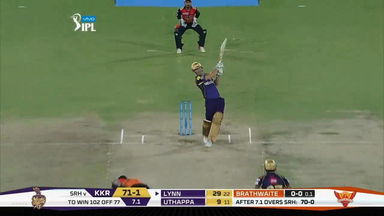 M54: SRH vs KKR – Chris Lynn Six