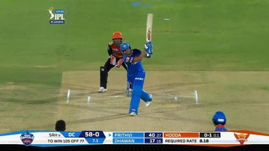 Eliminator: DC vs SRH – Prithvi Shaw Six