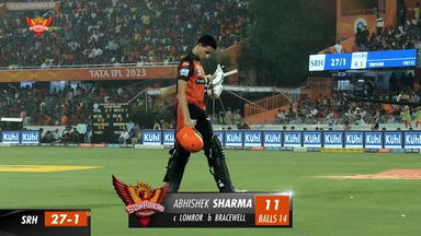 M65: SRH vs RCB – Abhishek Sharma Wicket