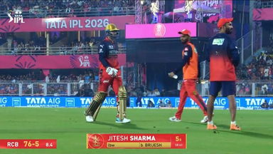 IPL 2026 M16: RR vs RCB - Jitesh Sharma Wicket