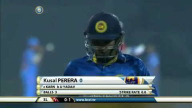 4TH ODI: IND vs SL – Kusal Perera Wicket