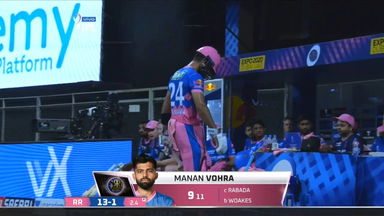 M07: RR vs DC – Manan Vohra Wicket