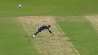 Skipper's splendid one-handed leaping catch
