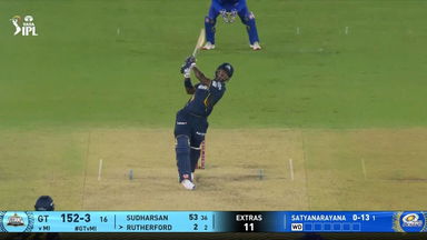IPL 2025 M09: GT vs MI - Sherfane Rutherford Six