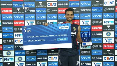 M01: MI vs RCB – Upstox most valuable Asset of the match – Harshal Patel