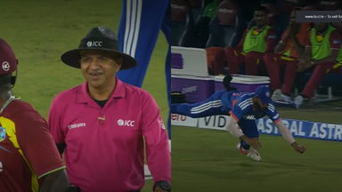Sharp reflexes, super stop, ft. Umpire Virender Sharma & Naman Dhir