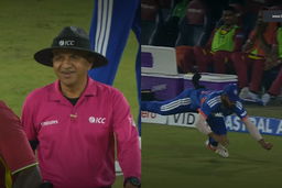Sharp reflexes, super stop, ft. Umpire Virender Sharma & Naman Dhir