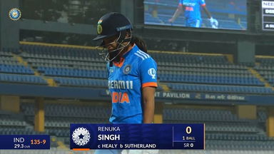 IND-W vs AUS-W 2023-24, 3rd ODI: Renuka Singh Wicket