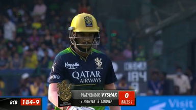 M32: RCB vs RR –  Vyshak Vijay Kumar  Wicket