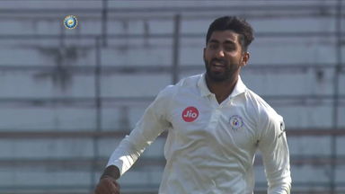 Chintan Gaja's double-wicket over