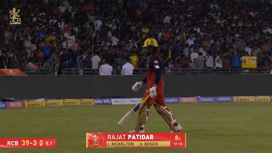 IPL 2026 M54: RCB vs MI - Rajat Patidar Wicket