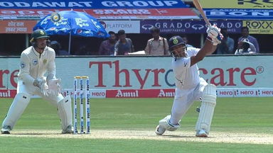 IND vs SA 2019, 1st Test, Day 1: Mayank Agarwal Six