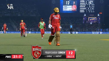 M53: KKR vs PBKS – Prabhsimran Singh Wicket