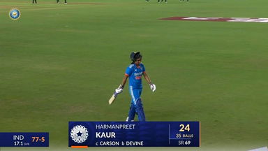 IND-W vs NZ-W 2024, 2nd ODI: Harmanpreet Kaur Wicket