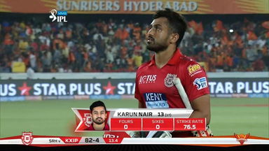 M25: SRH vs KXIP –  Karun Nair Wicket