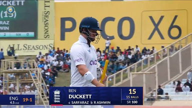 IND vs ENG 2024, 4TH Test: Ben Duckett Wicket