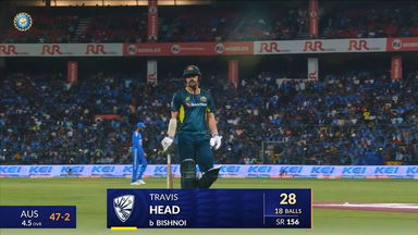 IND vs AUS 2023-24, 5TH T20I: Travis Head Wicket
