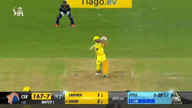 M01: GT vs CSK  – MS Dhoni Six