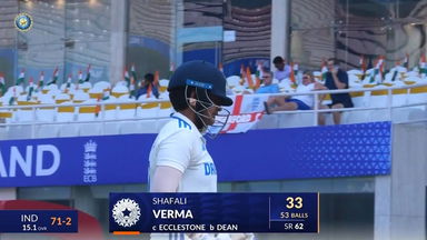 IND-W vs ENG-W 2023, 1st Test: Shafali Verma Wicket