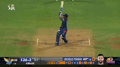 M67: MI vs LSG – Nicholas Pooran Six