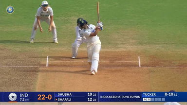 IND-W vs SA-W 2024, 1st Test: Shafali Verma Six