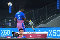 M12: CSK vs RR   – Riyan Parag Wicket