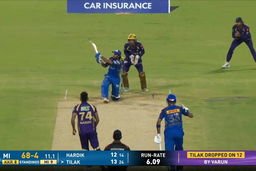 IPL 2026 M65: KKR vs MI - Tilak Varma Six