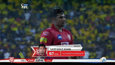 M18: CSK vs KXIP – Sarfaraz Khan Wicket