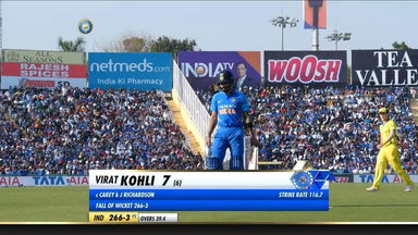 IND vs AUS 2019, 4th ODI: Virat Kohli Wicket
