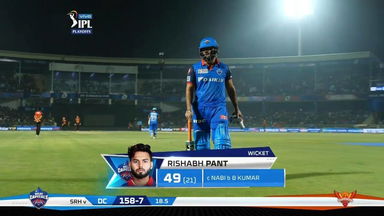 Eliminator: DC vs SRH – Rishabh Pant Wicket