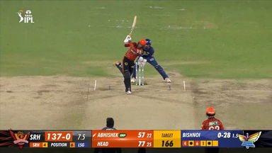 M57: SRH vs LSG  – Abhishek Sharma Six