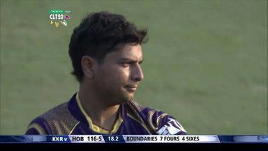 M21: KKR vs HOB –  Shoaib Malik Six